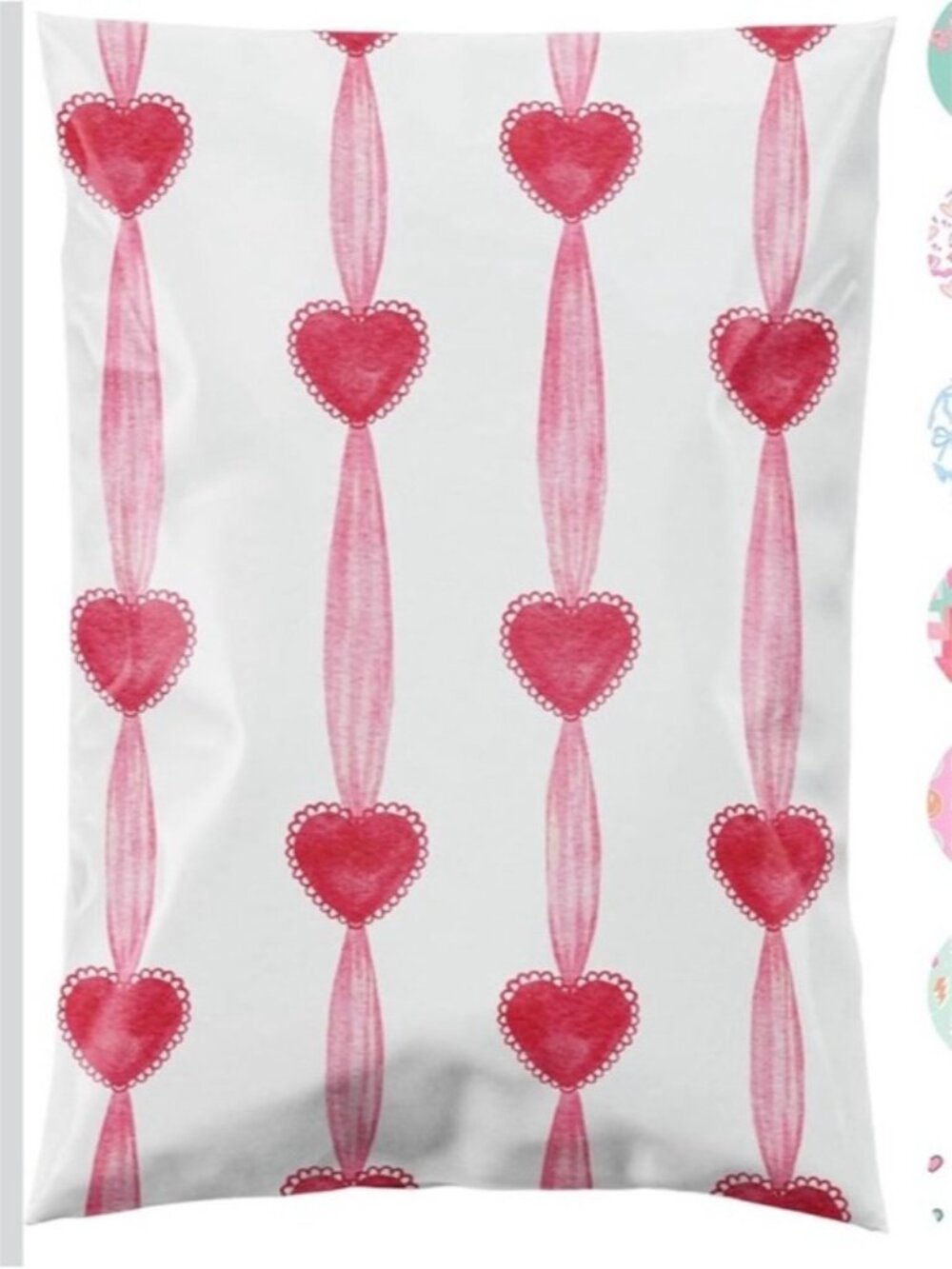40 Heart Stripe Premium Poly Mailers 10x13 Waterproof + Puncture Resistant